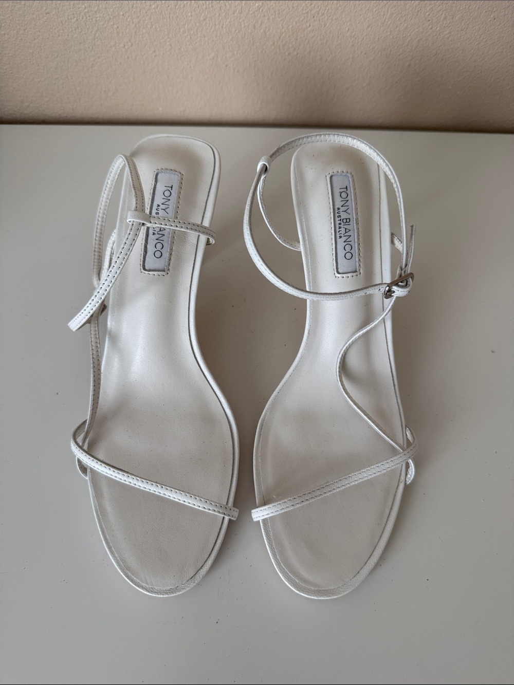 Tony Bianco Caprice White Kid Sandals 6.5